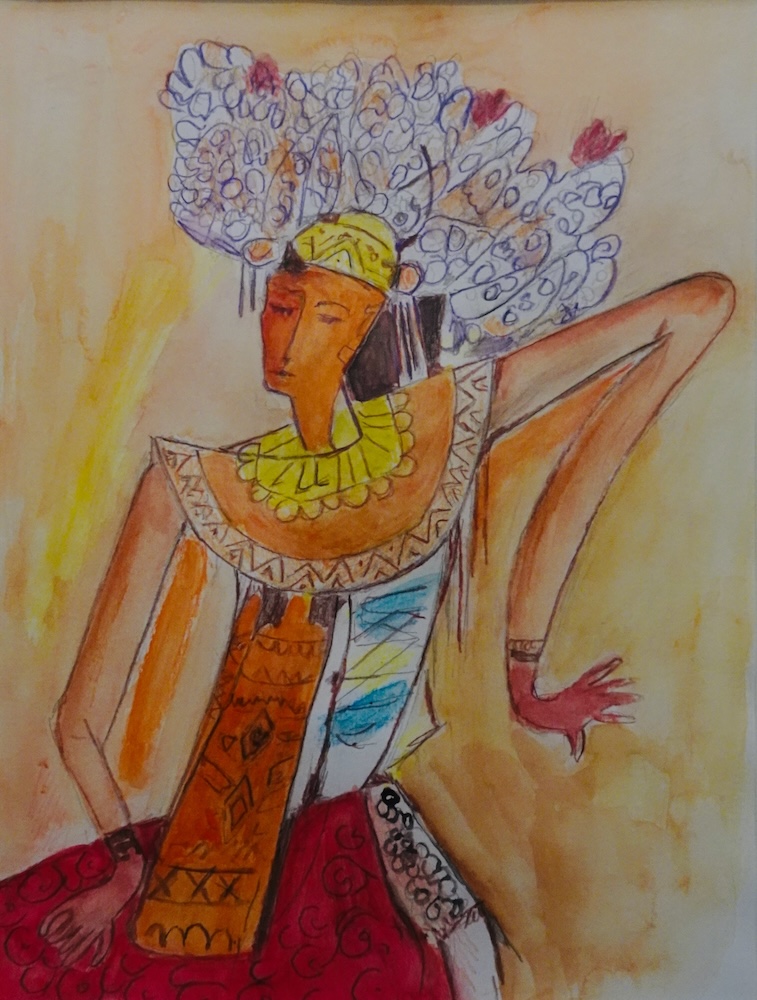 Hein Bense - Danseres - aquarel